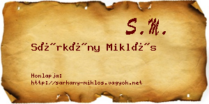 Sárkány Miklós névjegykártya